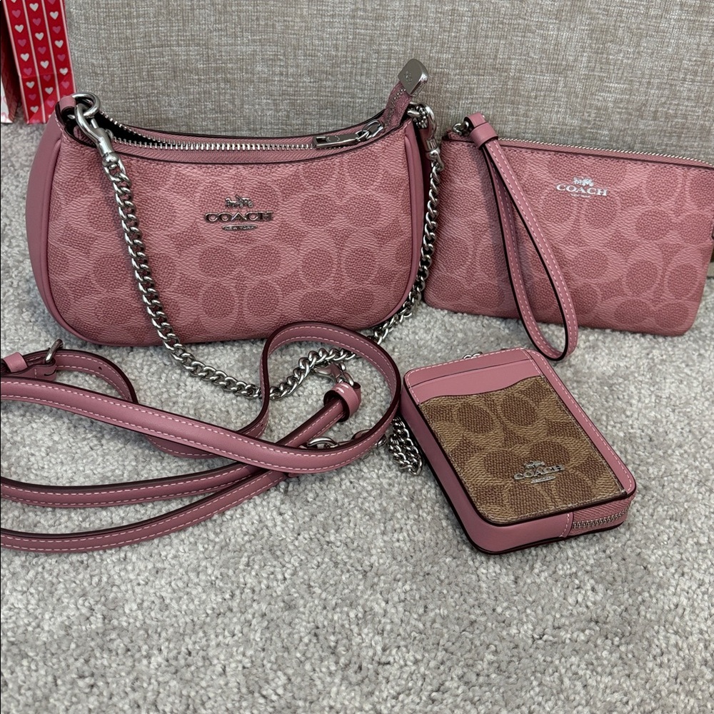 Coach Dusty Pink Teri bundle 🌸